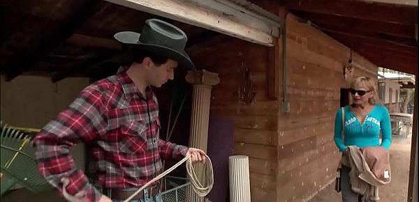  Cowboy anal fucks bound teen outdoors